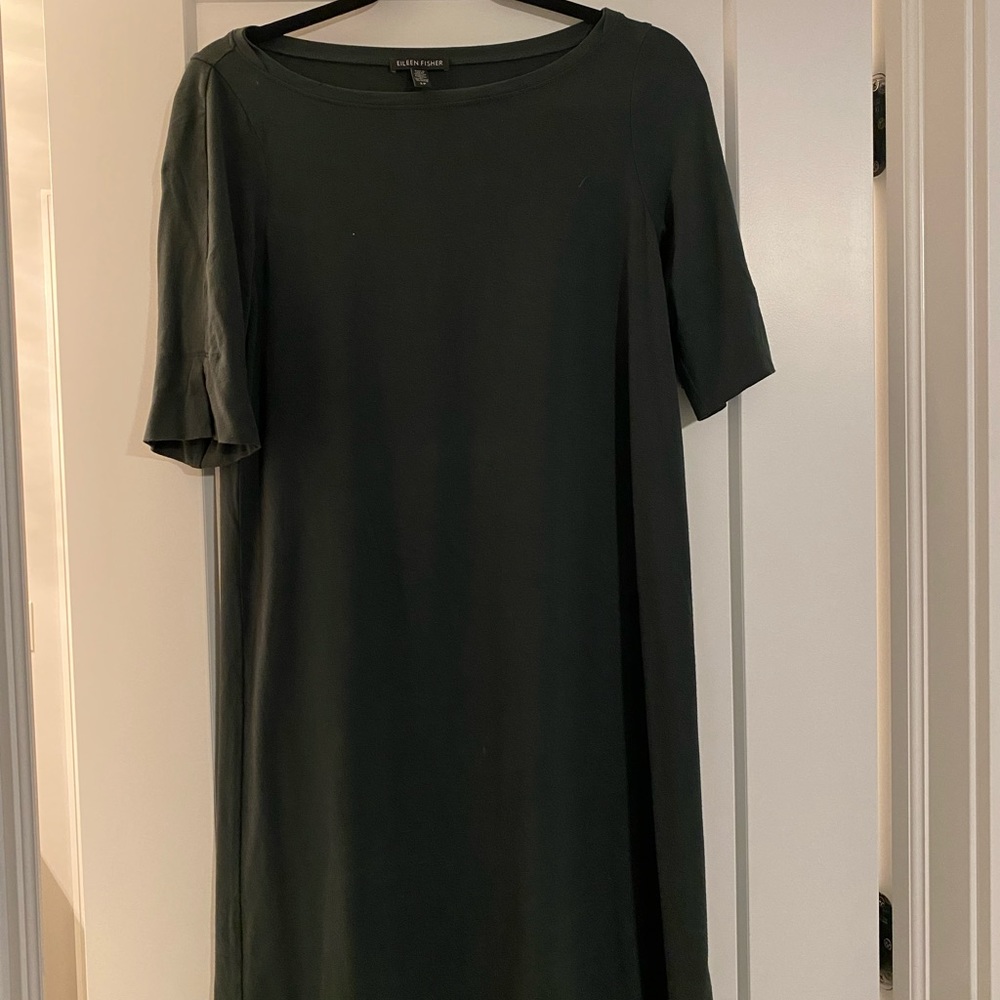 Forest green Eileen fisher tshirt dress